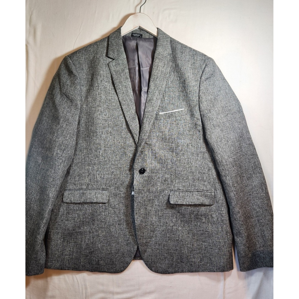 COOFANDY Mens Gray Textured Sport Coat Blazer Single Breasted XL Business Casual